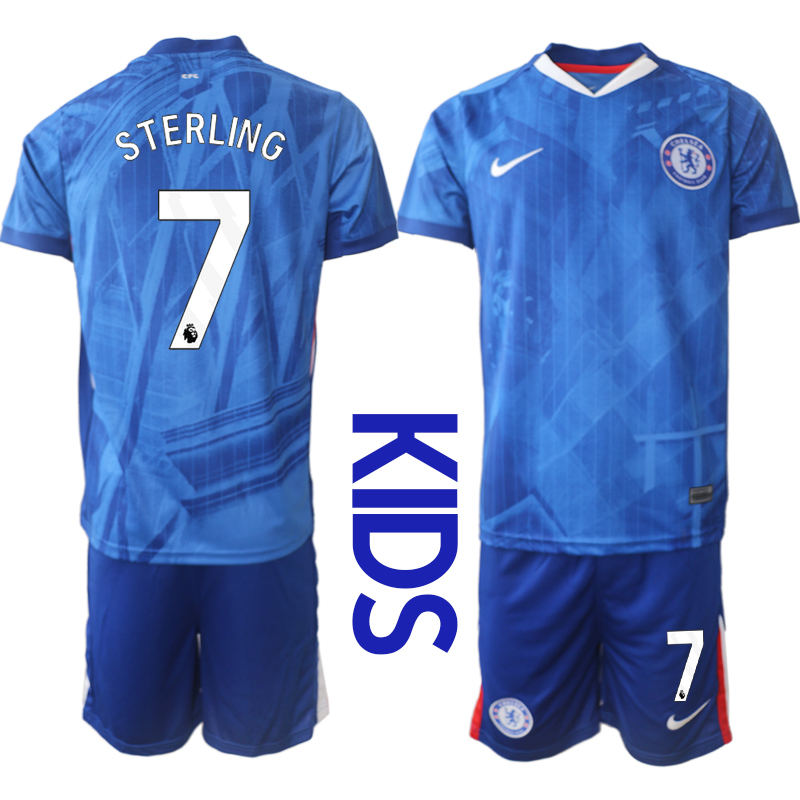 Youth 2025-2026 Club Chelsea FC home Blue #7 Soccer Jersey